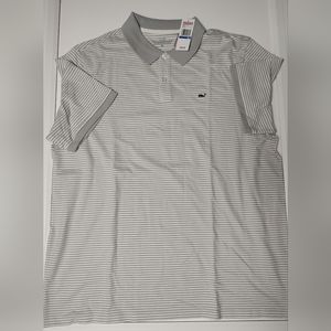 Vineyard Vines feeder stripe pique polo